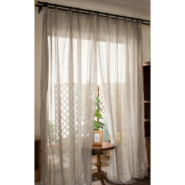 Modern Brown Stripe embroidered curtain yarn For living room bedroom study curtain yarn embroidery stripe curtain custom curtain